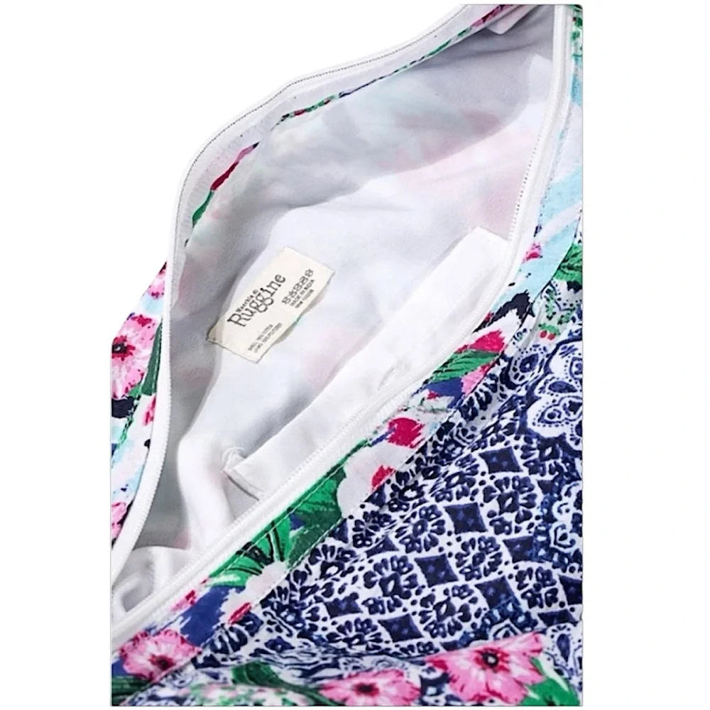 Tropical Pink Aloha Full Zip Floral Market Hobo Bag New